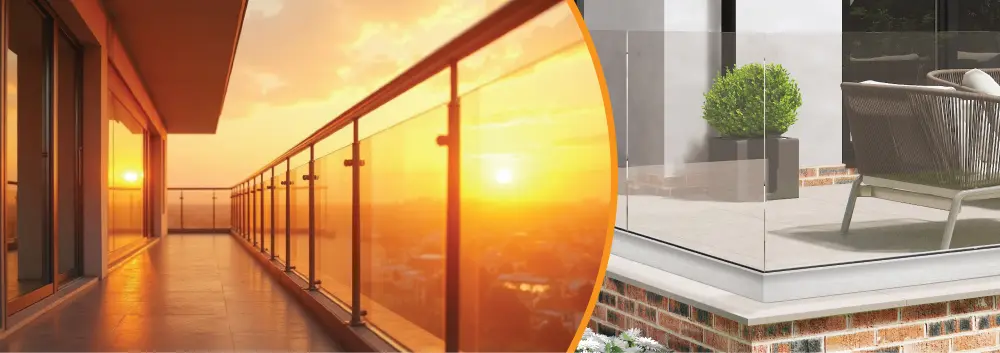 Header image of a glass balustrade.